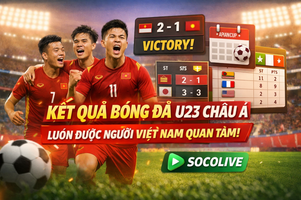 Kết quả bóng đá U23 Châu Á luôn được người Việt Nam quan tâm